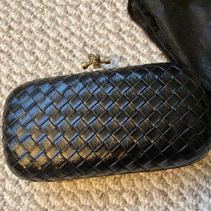 Black Woven Knot Clutch